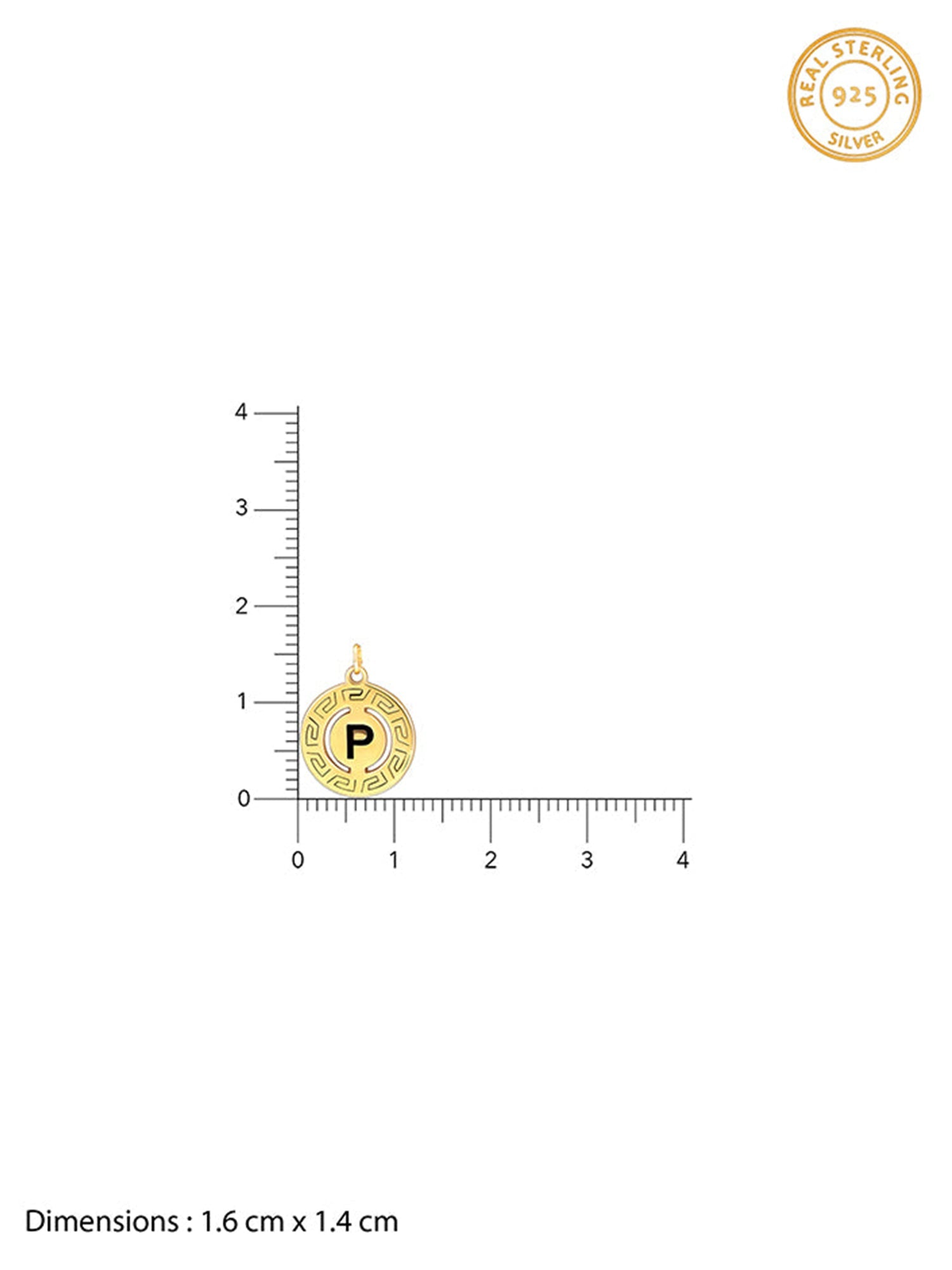 Golden Personalised Initial Grace Pendant with Link Chain