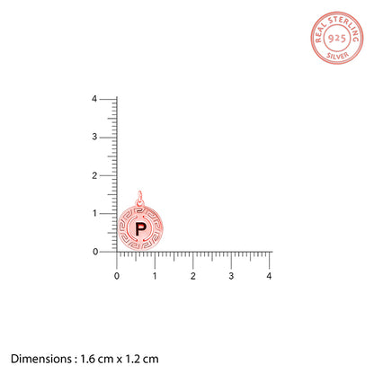 Rose Gold Personalised Initial Grace Pendant with Link Chain