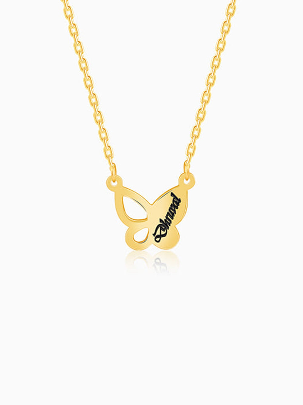 Golden Personalised Butterfly Necklace