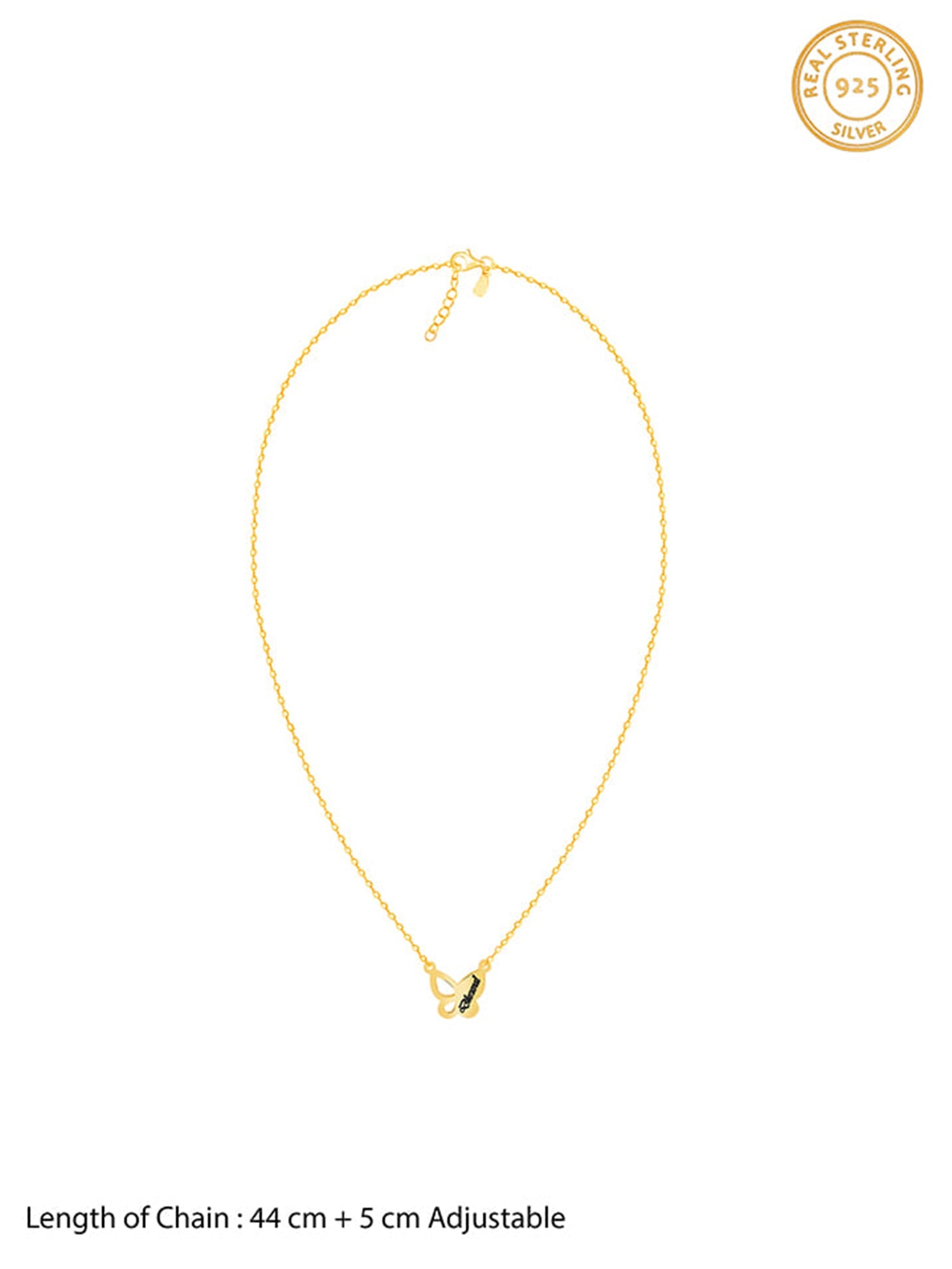 Golden Personalised Butterfly Necklace