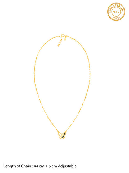 Golden Personalised Butterfly Necklace