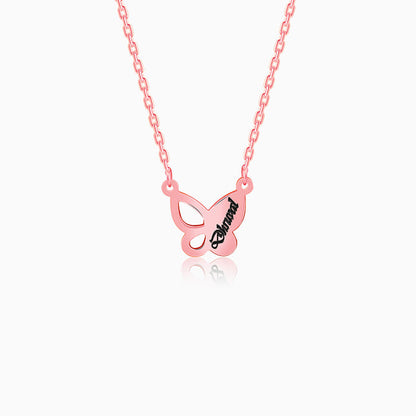 Rose Gold Personalised Butterfly Necklace