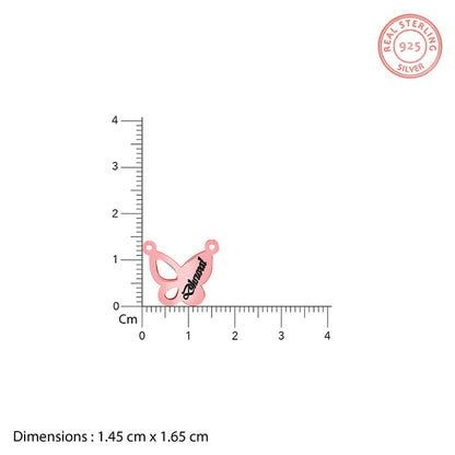 Rose Gold Personalised Butterfly Necklace