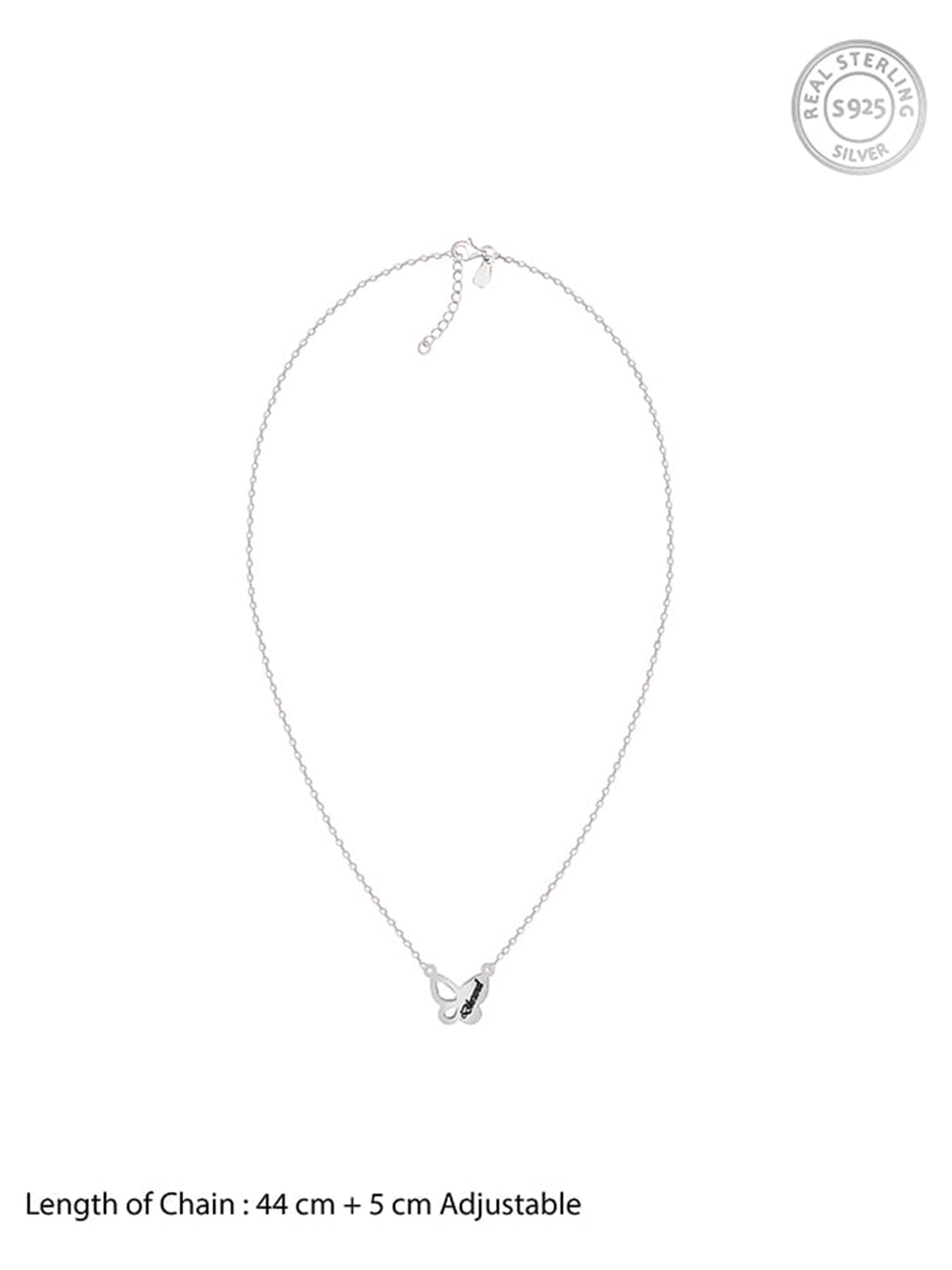 Silver Personalised Butterfly Necklace