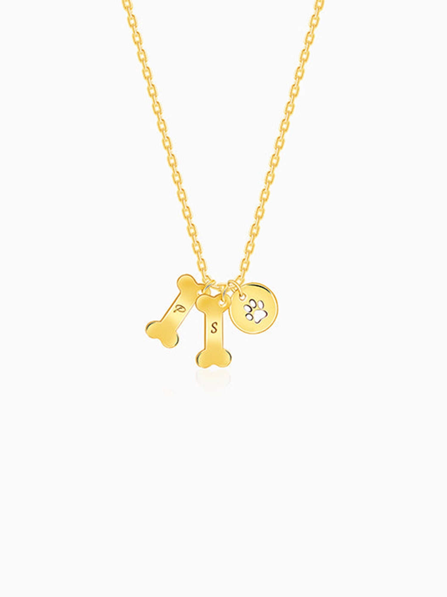 Golden Personalised Pet Lover Necklace