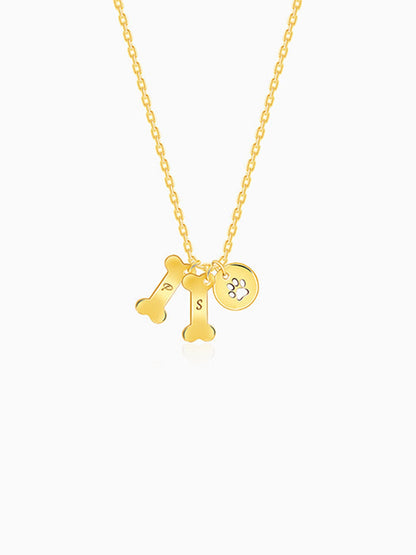 Golden Personalised Pet Lover Necklace
