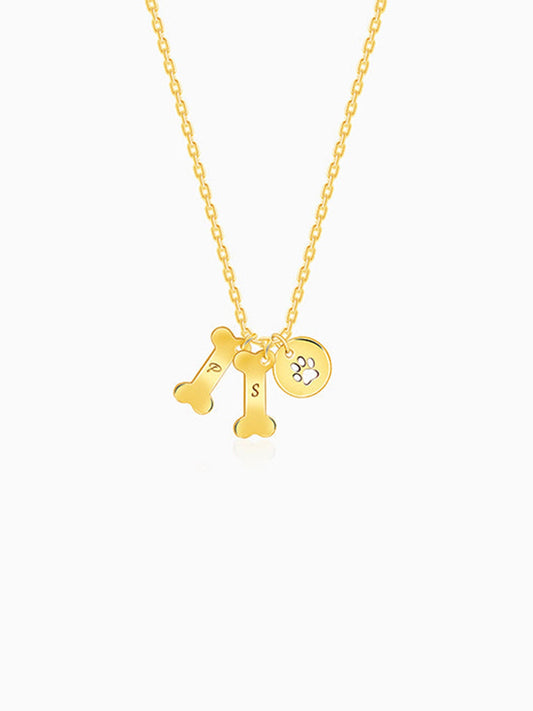 Golden Personalised Pet Lover Necklace