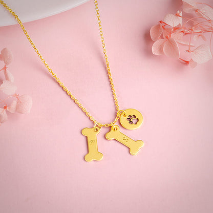 Golden Personalised Pet Lover Necklace