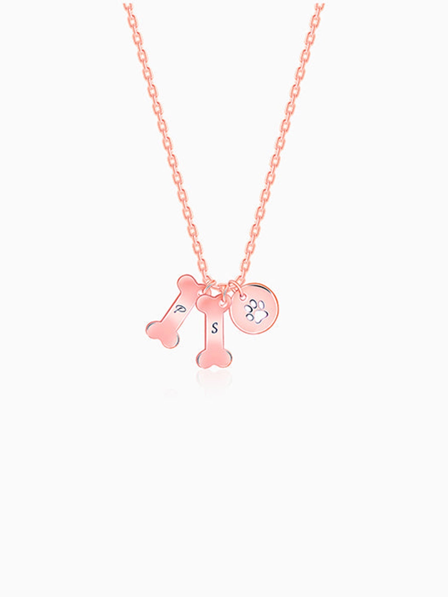 Rose Gold Personalised Pet Lover Necklace