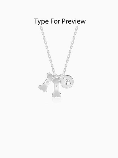 Silver Personalised Pet Lover Necklace