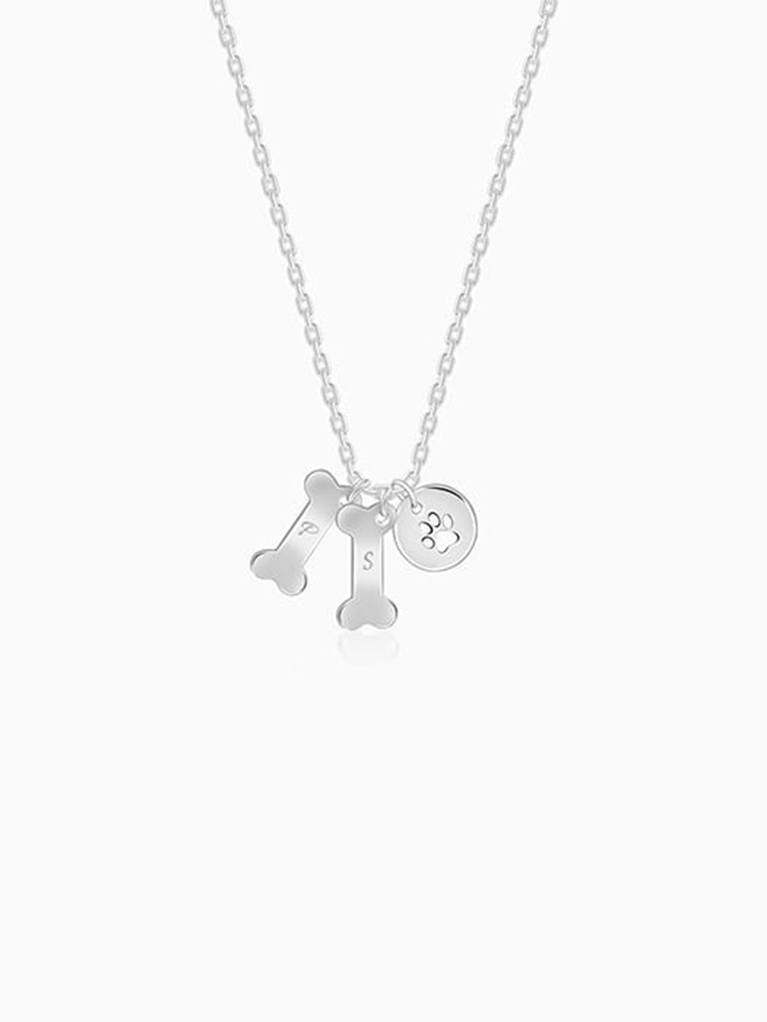 Silver Personalised Pet Lover Necklace