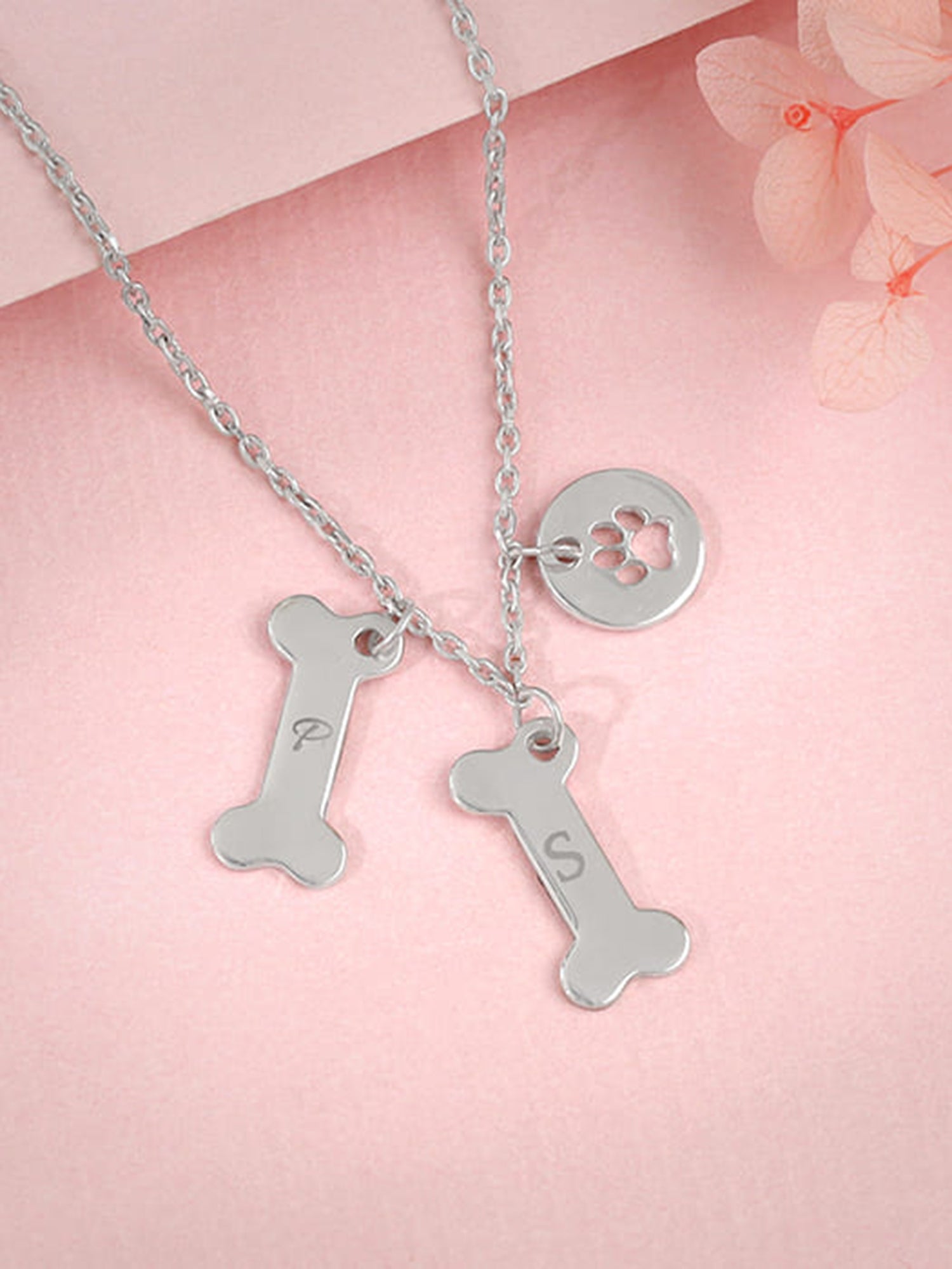 Silver Personalised Pet Lover Necklace