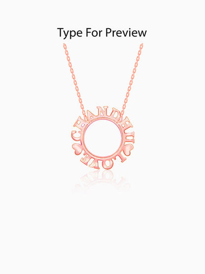 Rose Gold Personalised Round Name Necklace