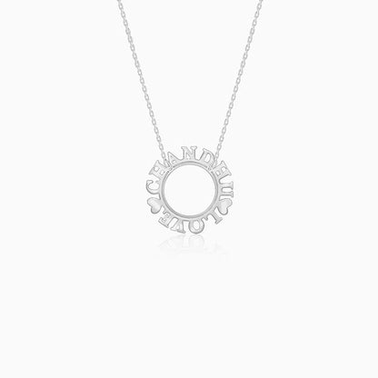 Silver Personalised Round Name Necklace