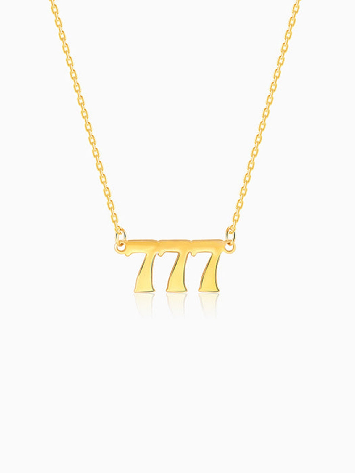 Golden Personalised Triple Numeric Necklace