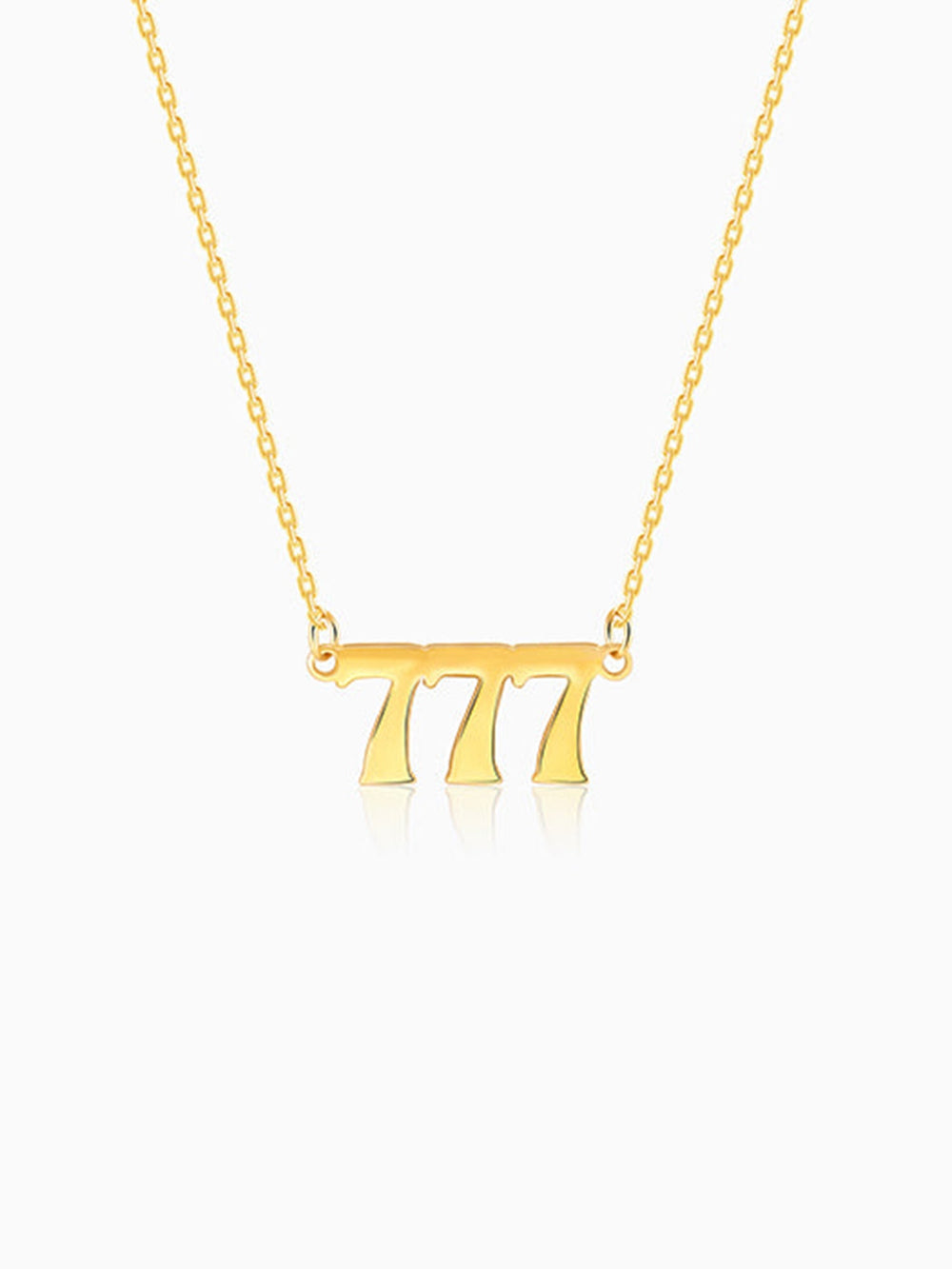 Golden Personalised Triple Numeric Necklace