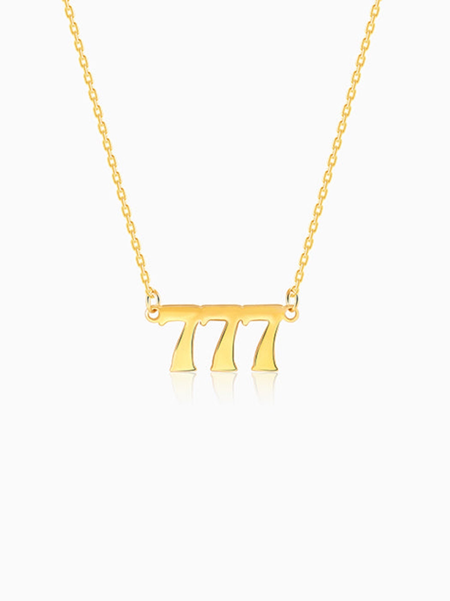 Golden Personalised Triple Numeric Necklace