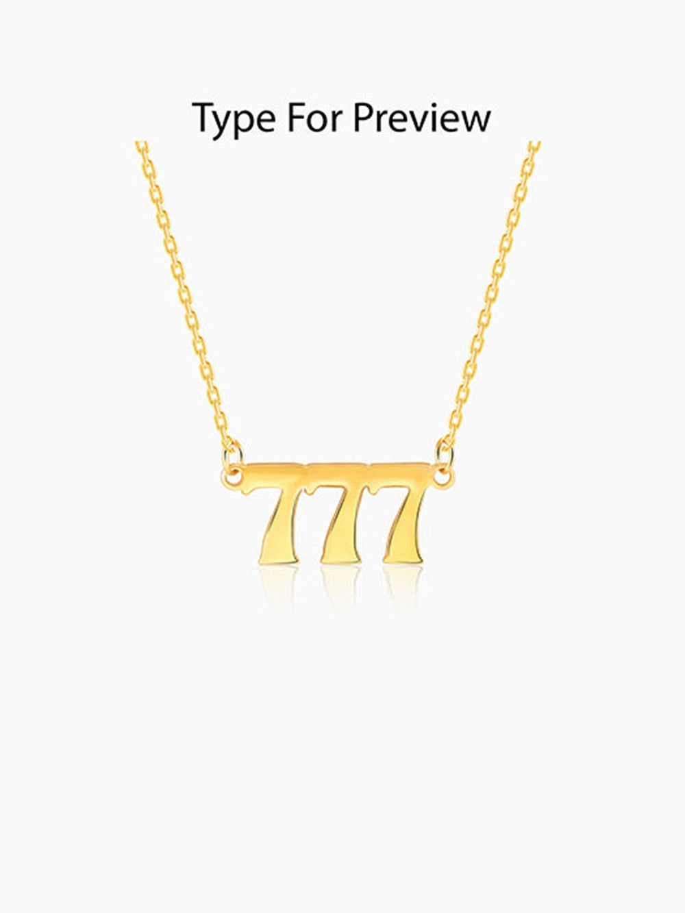 Golden Personalised Triple Numeric Necklace