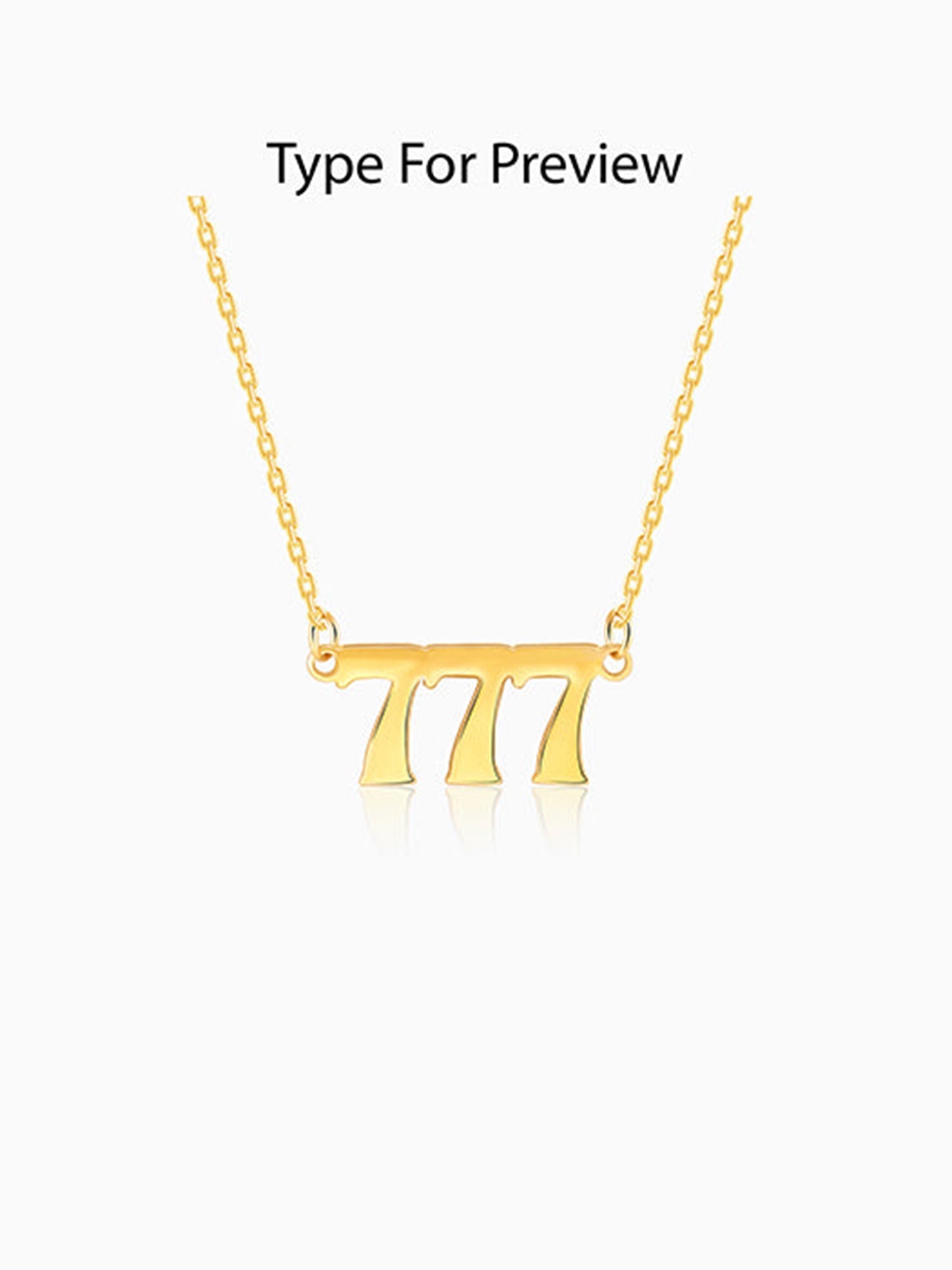 Golden Personalised Triple Numeric Necklace
