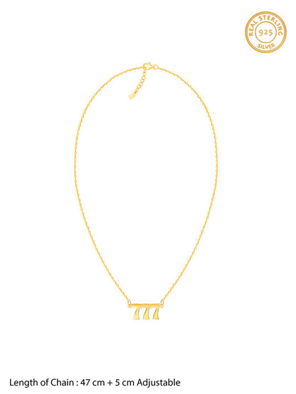 Golden Personalised Triple Numeric Necklace