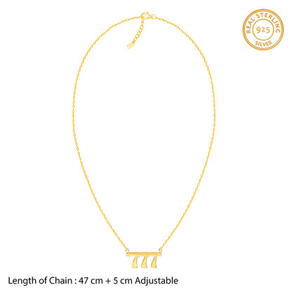 Golden Personalised Triple Numeric Necklace - customized name necklace