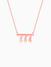 Rose Gold Personalised Triple Numeric Necklace