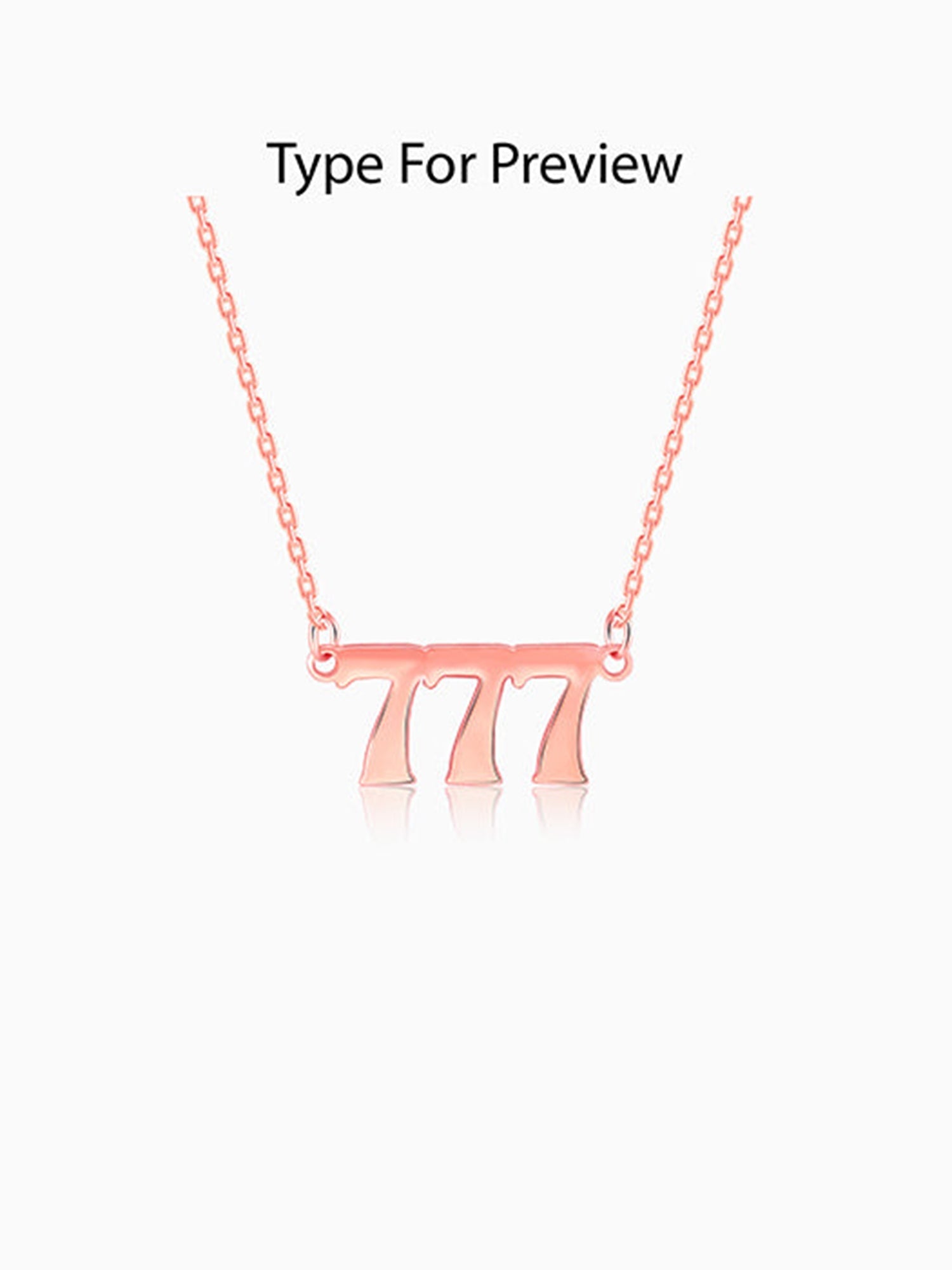 Rose Gold Personalised Triple Numeric Necklace