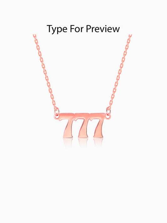 Rose Gold Personalised Triple Numeric Necklace