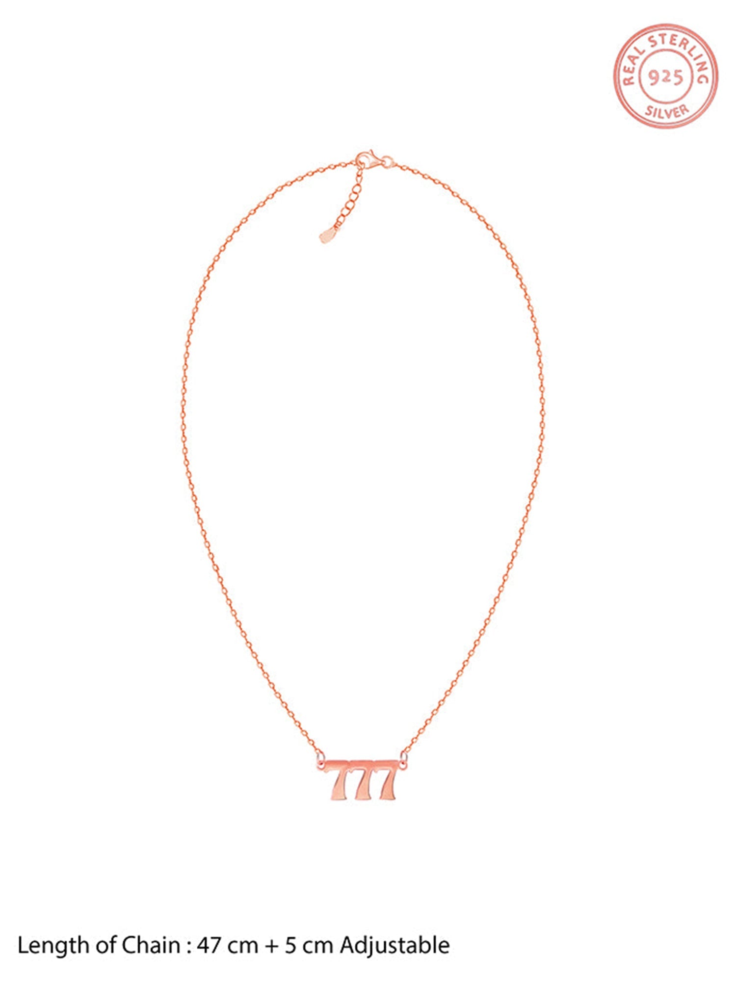 Rose Gold Personalised Triple Numeric Necklace