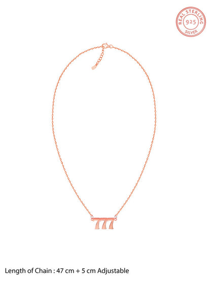 Rose Gold Personalised Triple Numeric Necklace