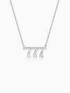 Silver Personalised Triple Numeric Necklace