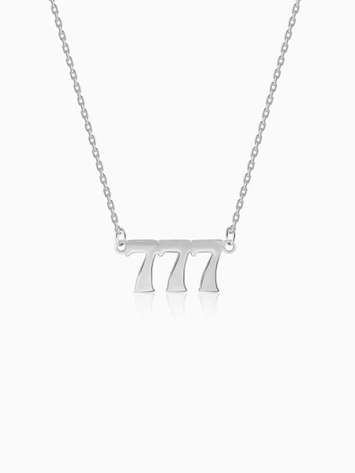 Silver Personalised Triple Numeric Necklace