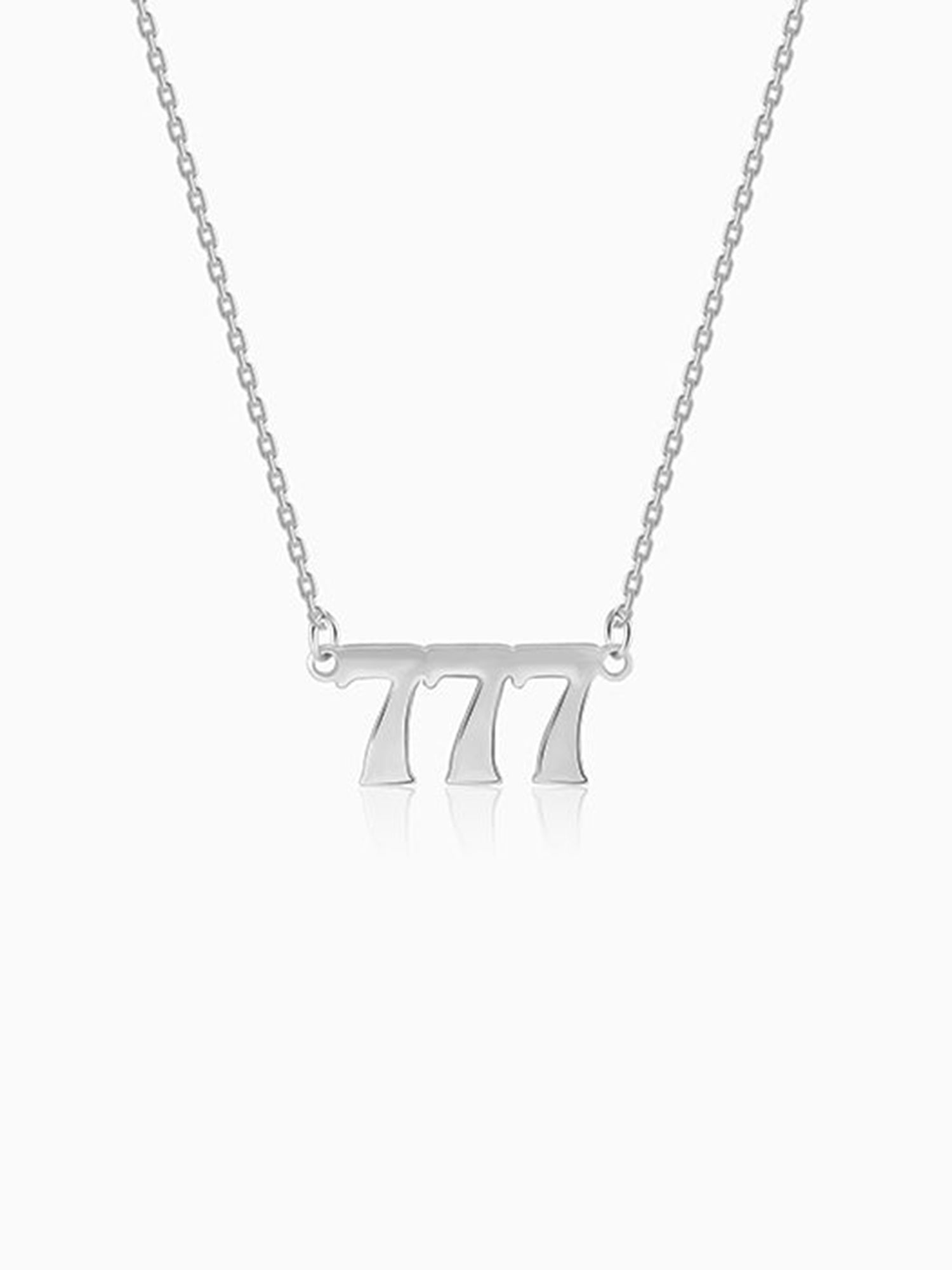 Silver Personalised Triple Numeric Necklace