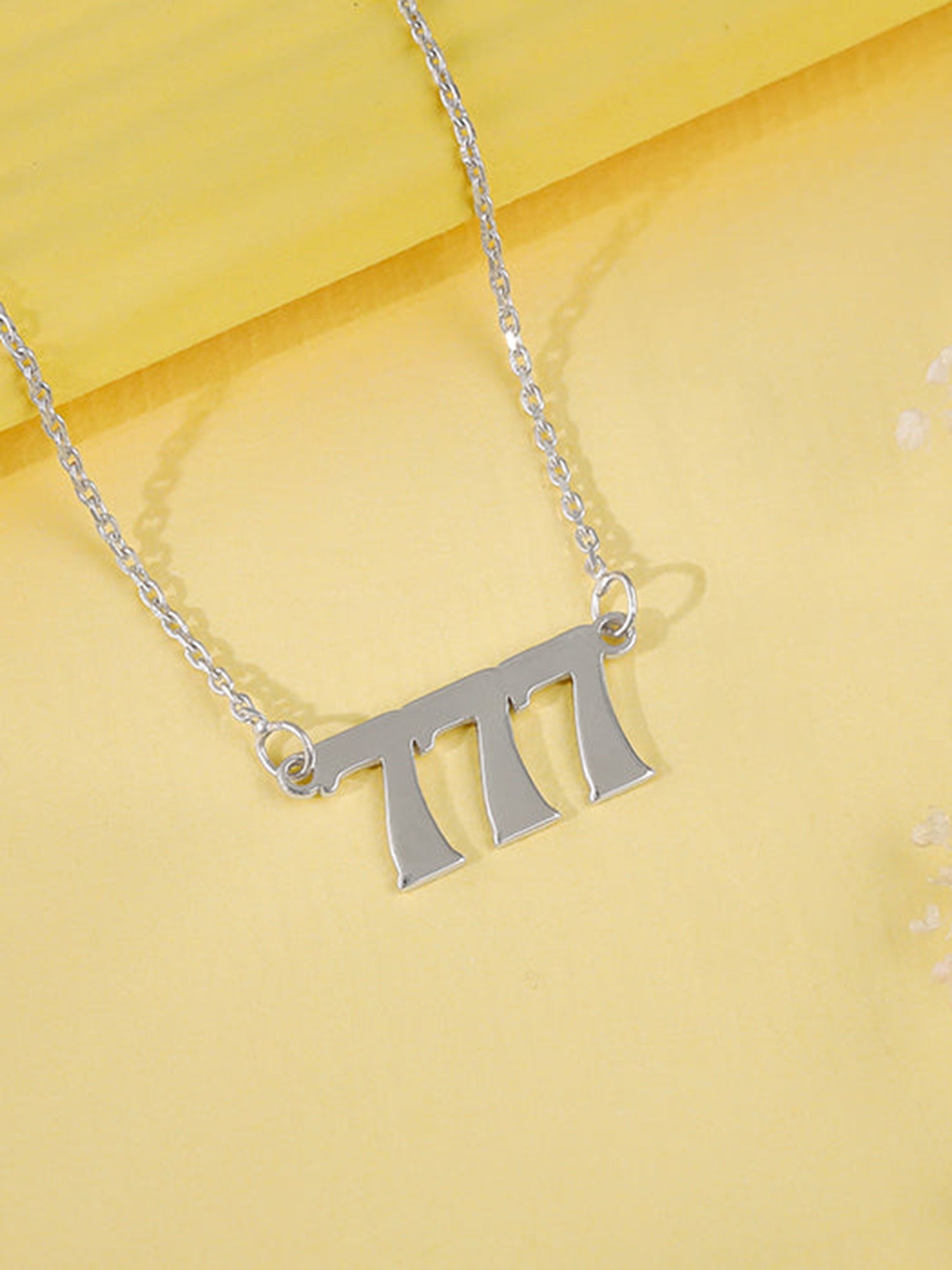 Silver Personalised Triple Numeric Necklace