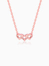 Rose Gold Personalised Triple Heart BFF Necklace