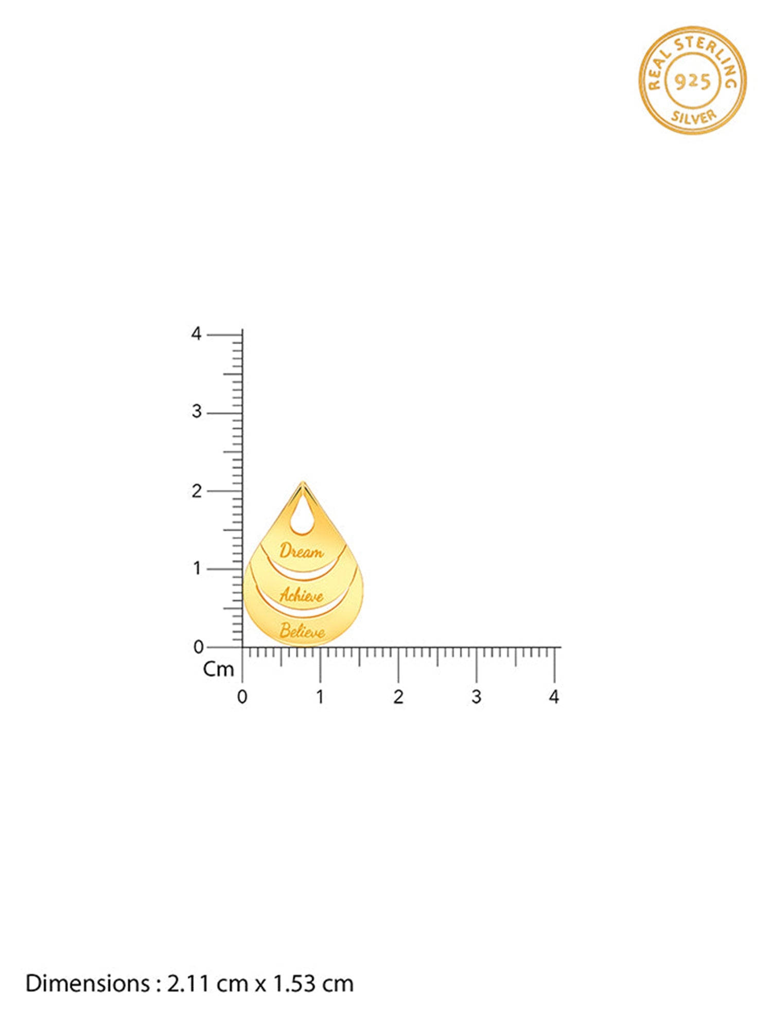 Golden Personalised Dreamy Teardrop Pendant With Link Chain