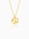 Golden Personalised Floral Love Name Necklace