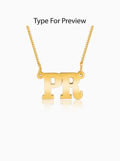 Golden Personalised Dual Initial Necklace