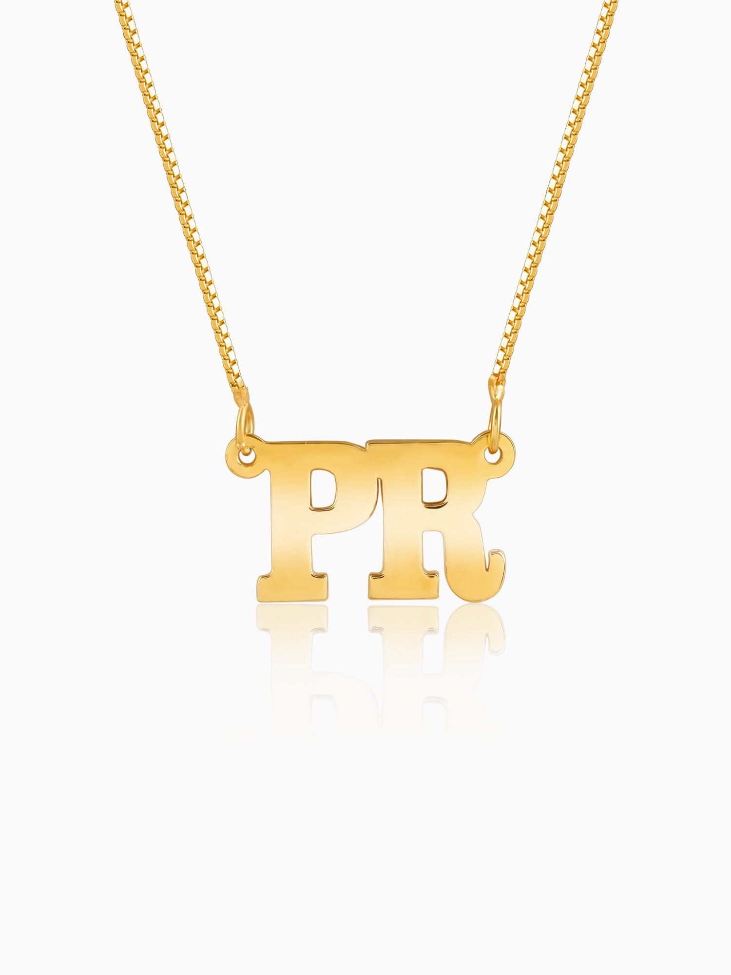 Golden Personalised Dual Initial Necklace