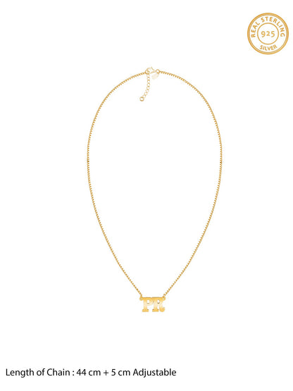 Golden Personalised Dual Initial Necklace