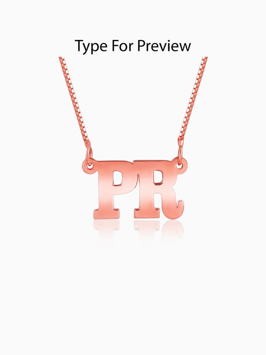 Rose Gold Personalised Dual Initial Necklace