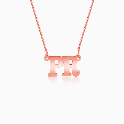 Rose Gold Personalised Dual Initial Necklace