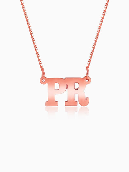 Rose Gold Personalised Dual Initial Necklace