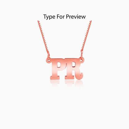 Rose Gold Personalised Dual Initial Necklace