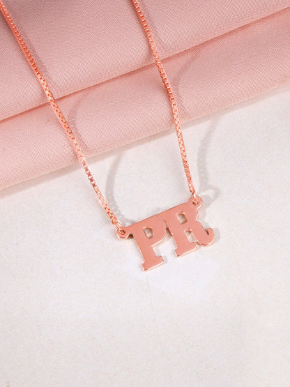 Rose Gold Personalised Dual Initial Necklace