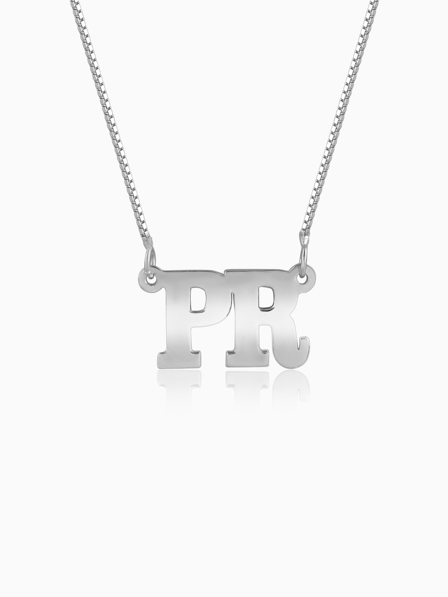Silver Personalised Dual Initial Necklace