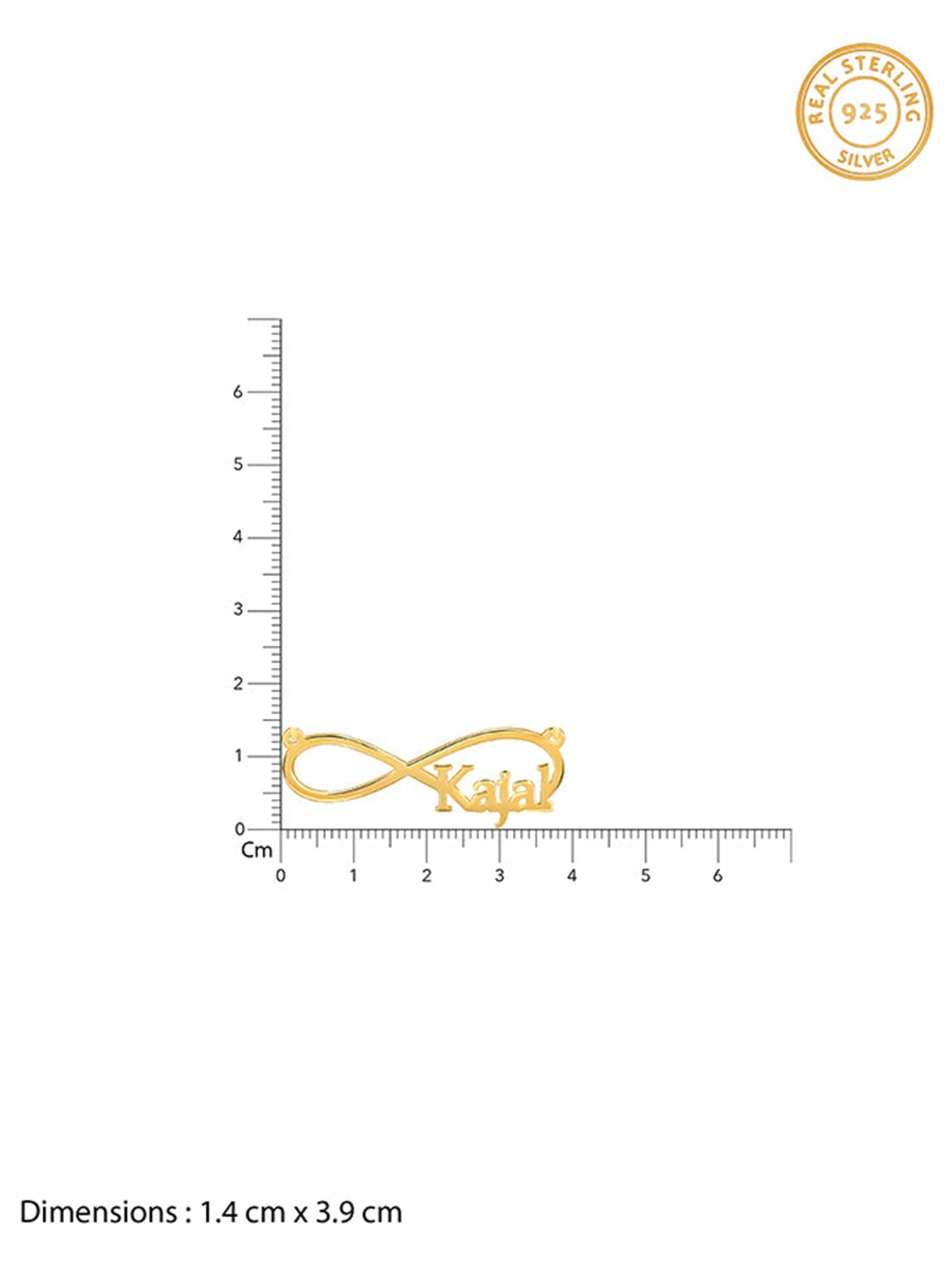 Golden Personalised Infinity Name Necklace