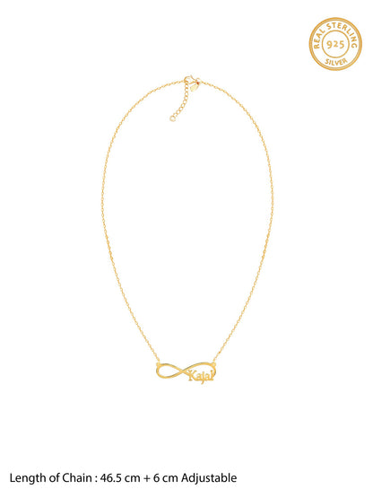 Golden Personalised Infinity Name Necklace
