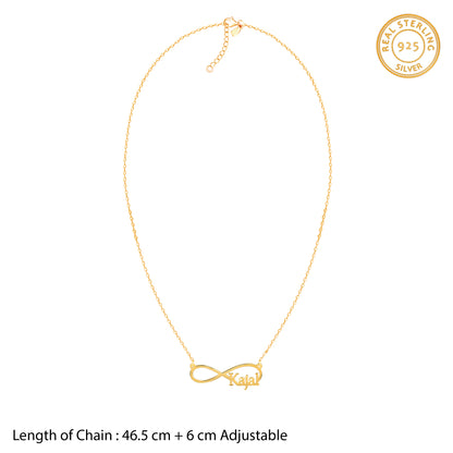 Golden Personalised Infinity Name Necklace