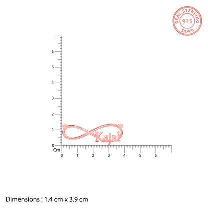 Rose Gold Personalised Infinity Name Necklace -  personalised necklace for women